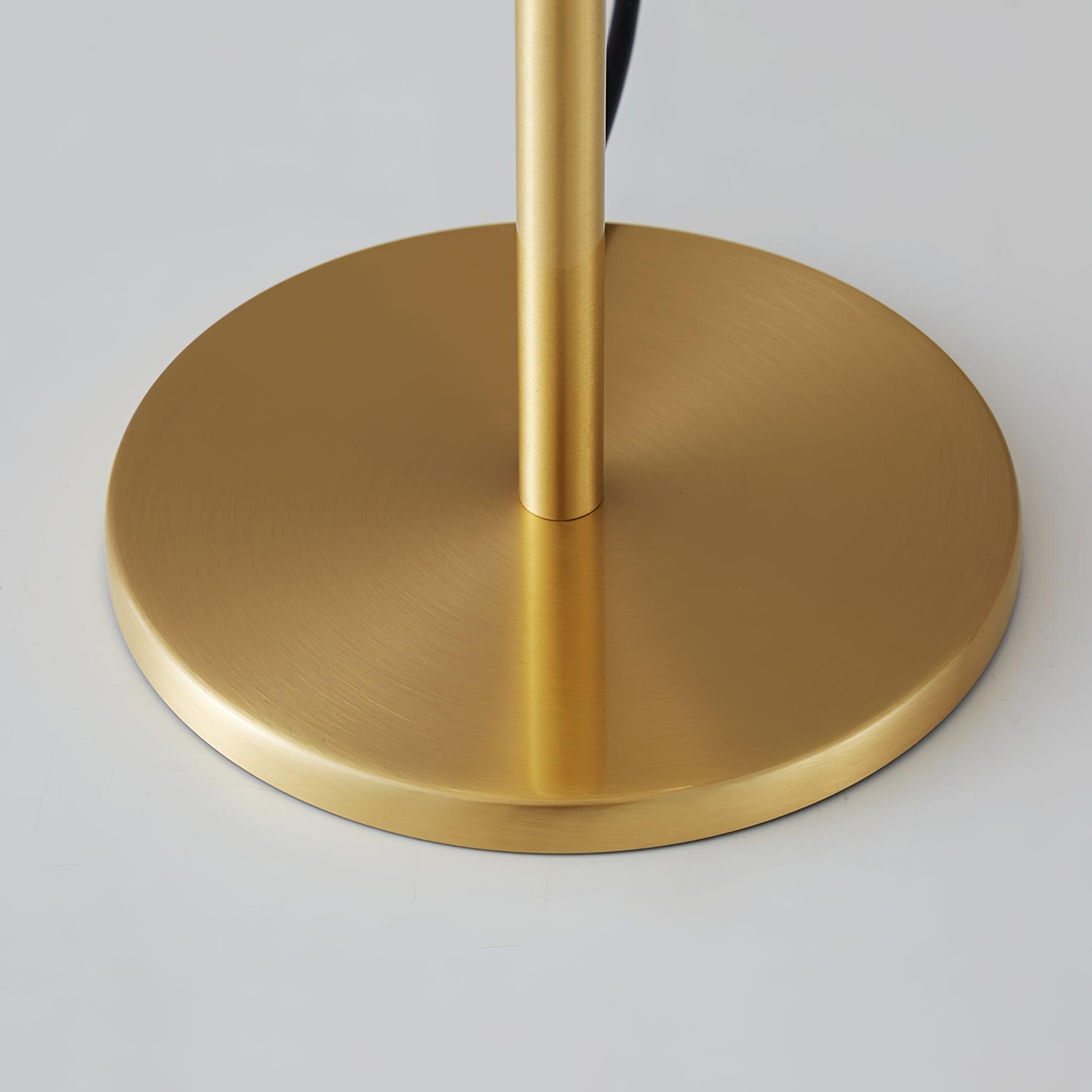 Elegant Crystal Globe Table Lamp with Polished Brass Finish and Spherical Shade