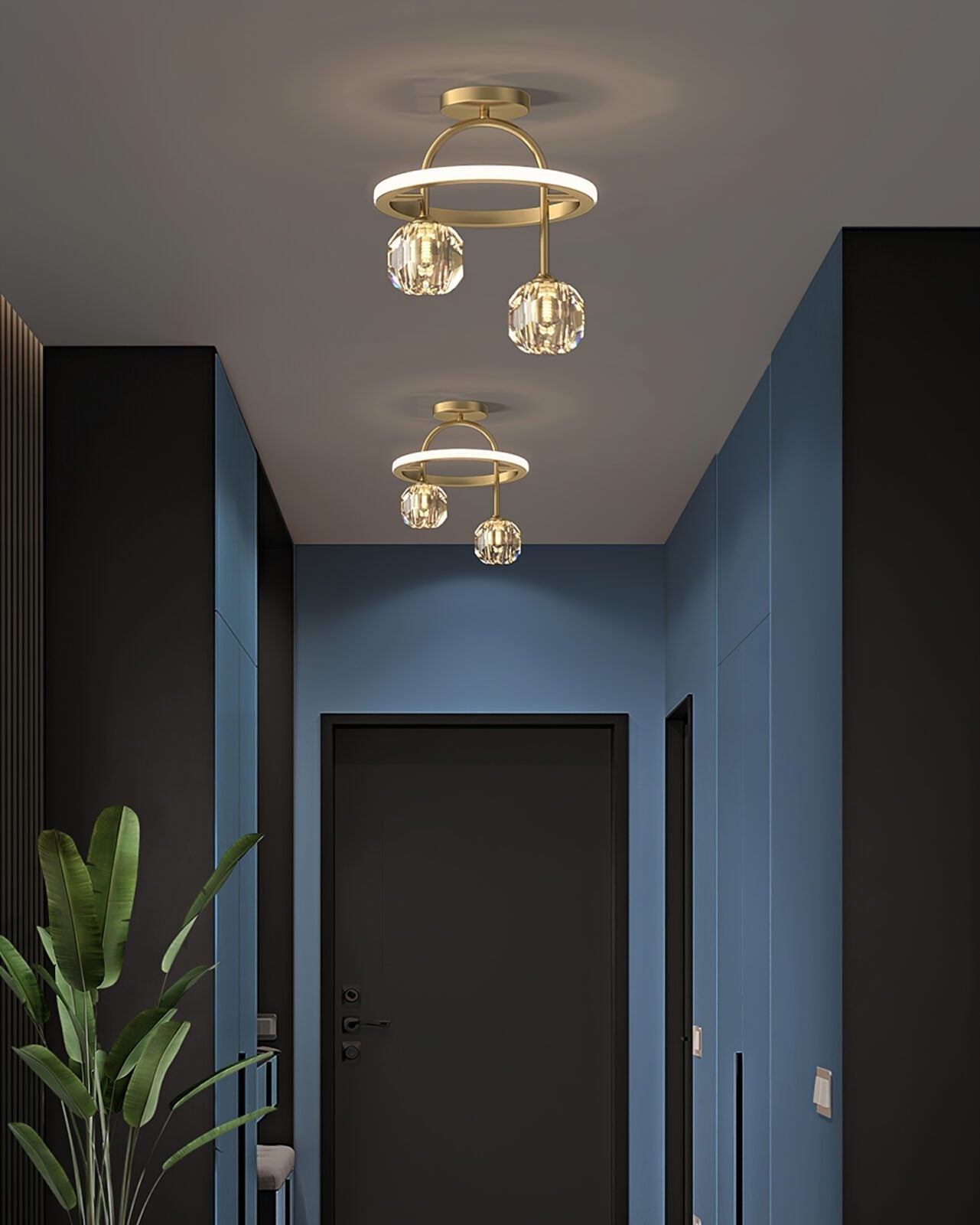 modern-crystal-u-shaped-flush-mount-ceiling-light-in-gold-with-integrated-led