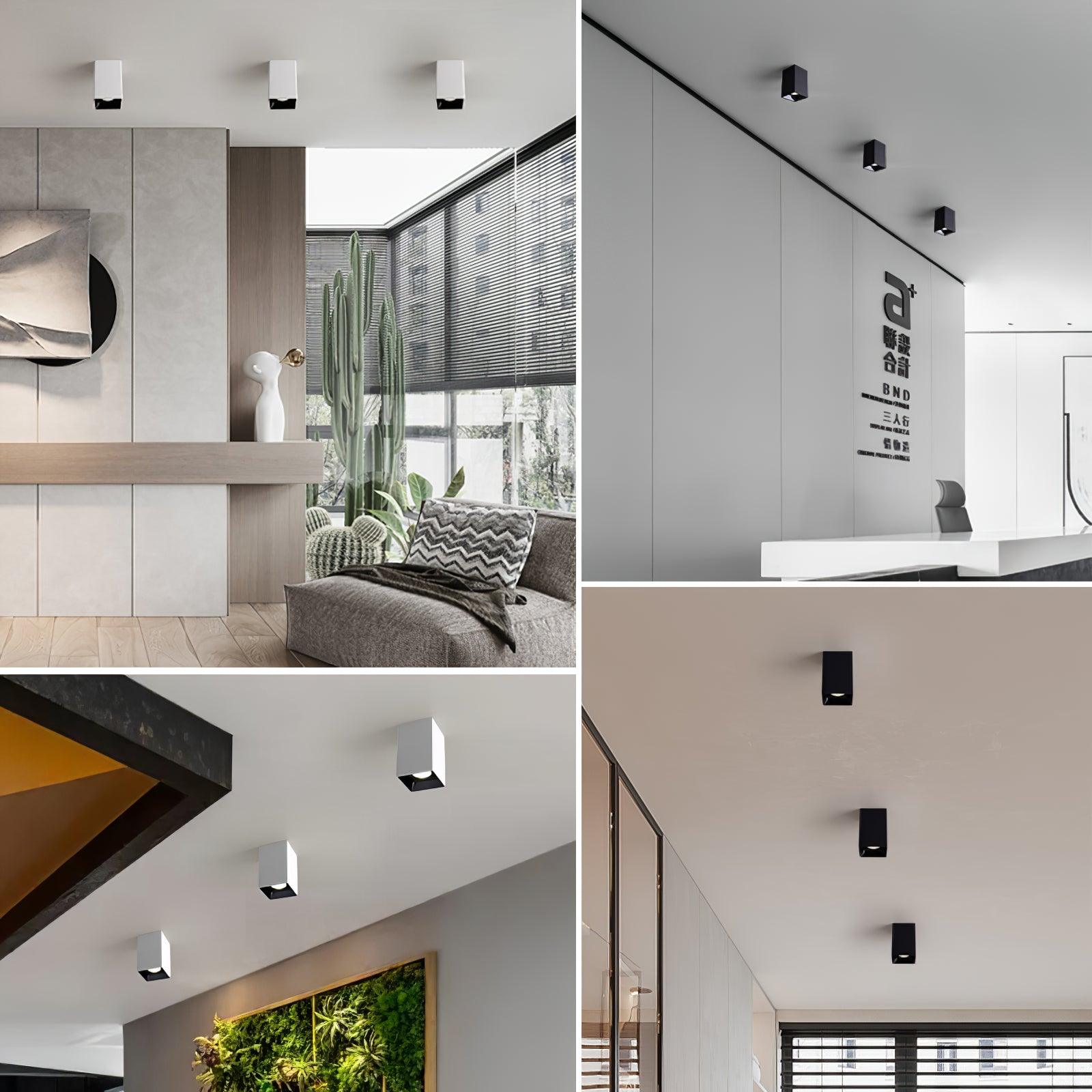 Square Cube LED Ceiling Spotlight for Modern Commercial and Residential Spaces