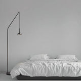 Cupolina Modern Dome Standing Floor Lamp with Minimalist Curved Black Metal Body