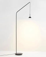 Cupolina Modern Dome Standing Floor Lamp with Minimalist Curved Black Metal Body