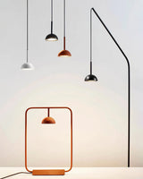 Cupolina Modern Dome Standing Floor Lamp with Minimalist Curved Black Metal Body