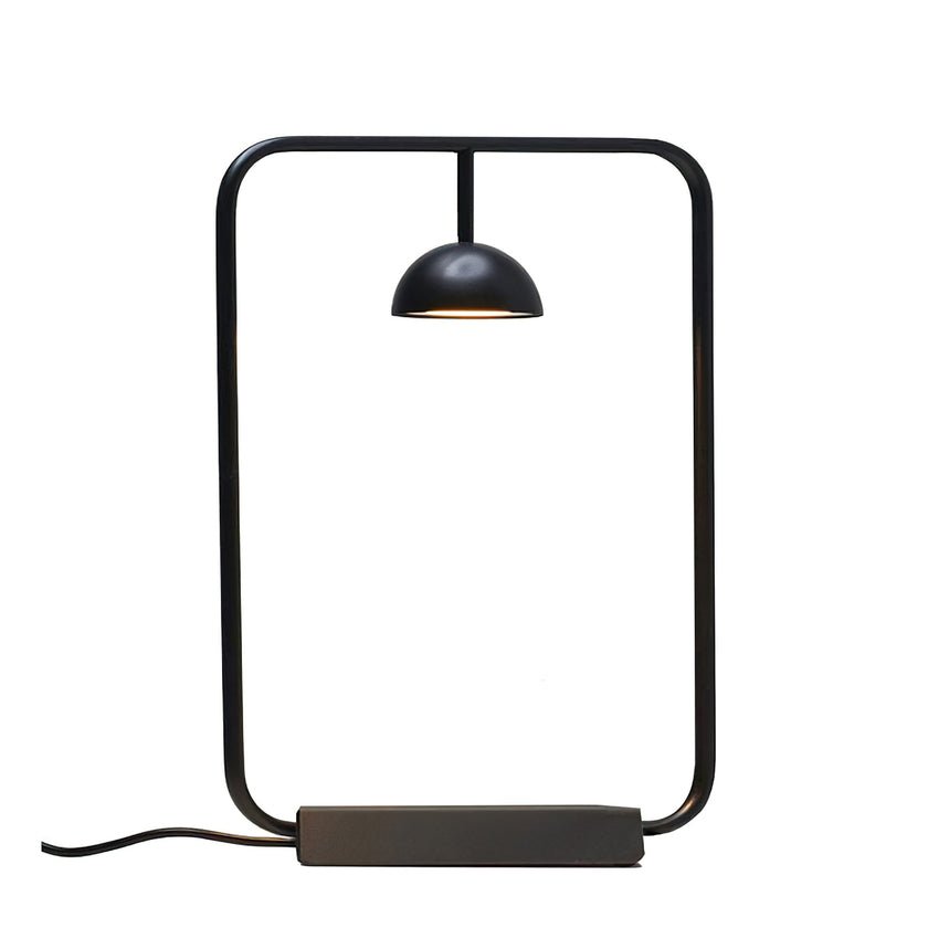 Modern Minimalist Cupolina Dome Table Lamp with Curved Metal Body for Reading and Office