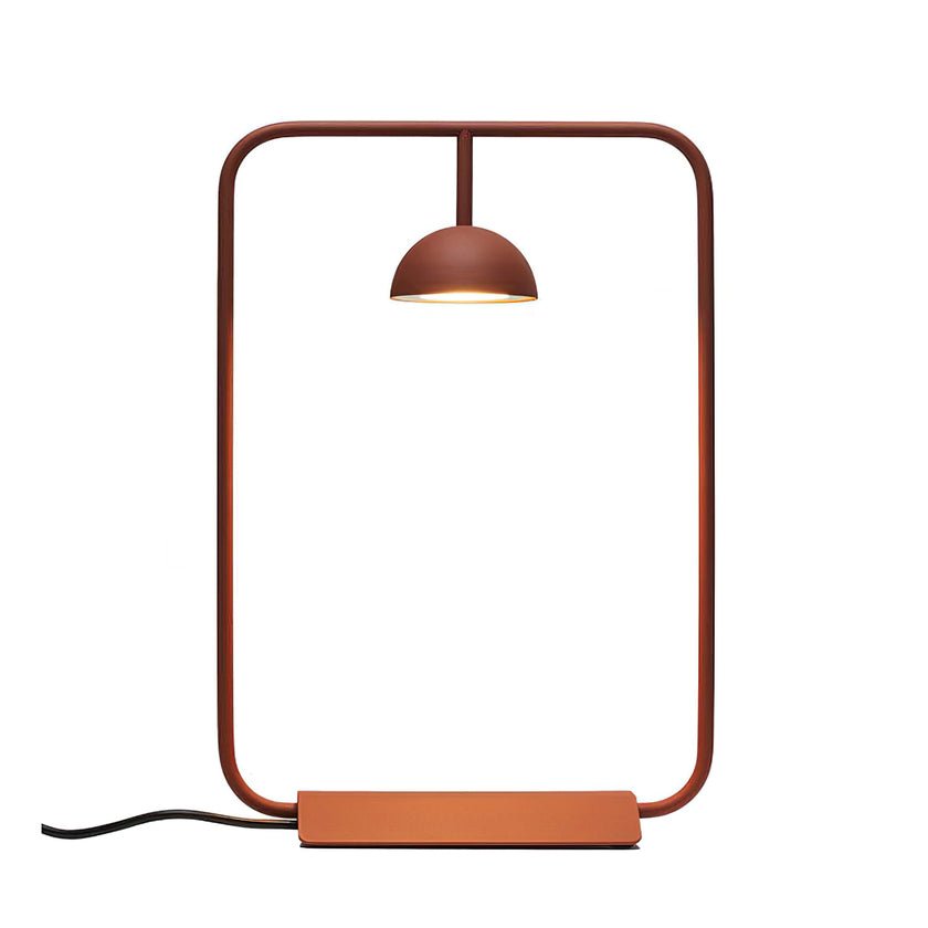 Modern Minimalist Cupolina Dome Table Lamp with Curved Metal Body for Reading and Office