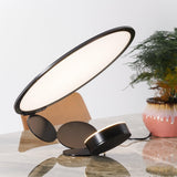 Modern Geometric Cut Adjustable Table Lamp with Integrated LED Lighting