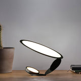 Modern Geometric Cut Adjustable Table Lamp with Integrated LED Lighting