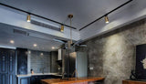 Rotatable Brass Cylinder Spotlight Flush Mount Ceiling Light for Modern Interiors