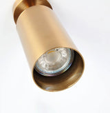 Rotatable Brass Cylinder Spotlight Flush Mount Ceiling Light for Modern Interiors