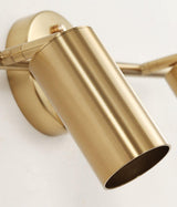 Rotatable Brass Cylinder Spotlight Flush Mount Ceiling Light for Modern Interiors