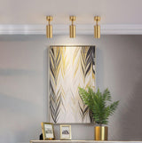 Rotatable Brass Cylinder Spotlight Flush Mount Ceiling Light for Modern Interiors