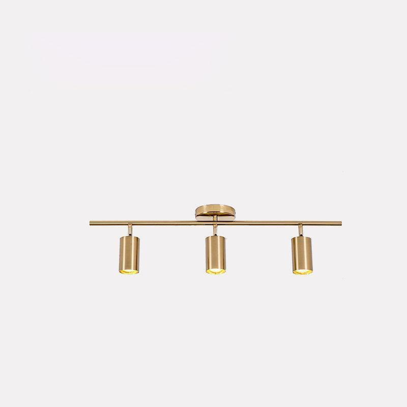 Rotatable Brass Cylinder Spotlight Flush Mount Ceiling Light for Modern Interiors