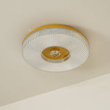 Ayla Round LED Flush Mount Ceiling Light Modern Low Profile Metal and Acrylic Fixture for Bedroom Hallway