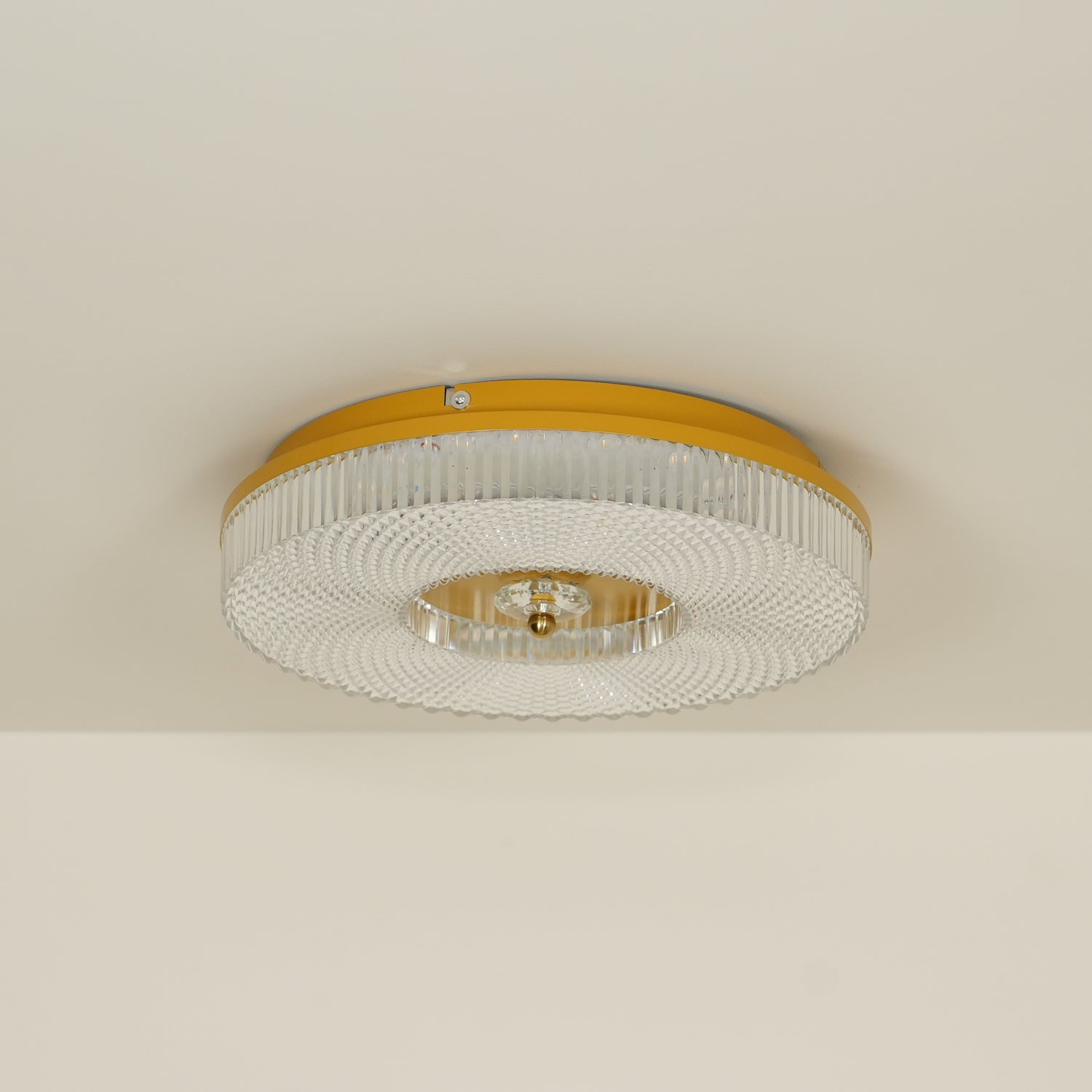 Ayla Round LED Flush Mount Ceiling Light Modern Low Profile Metal and Acrylic Fixture for Bedroom Hallway