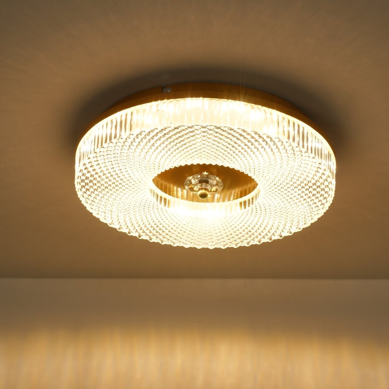 Ayla Round LED Flush Mount Ceiling Light Modern Low Profile Metal and Acrylic Fixture for Bedroom Hallway