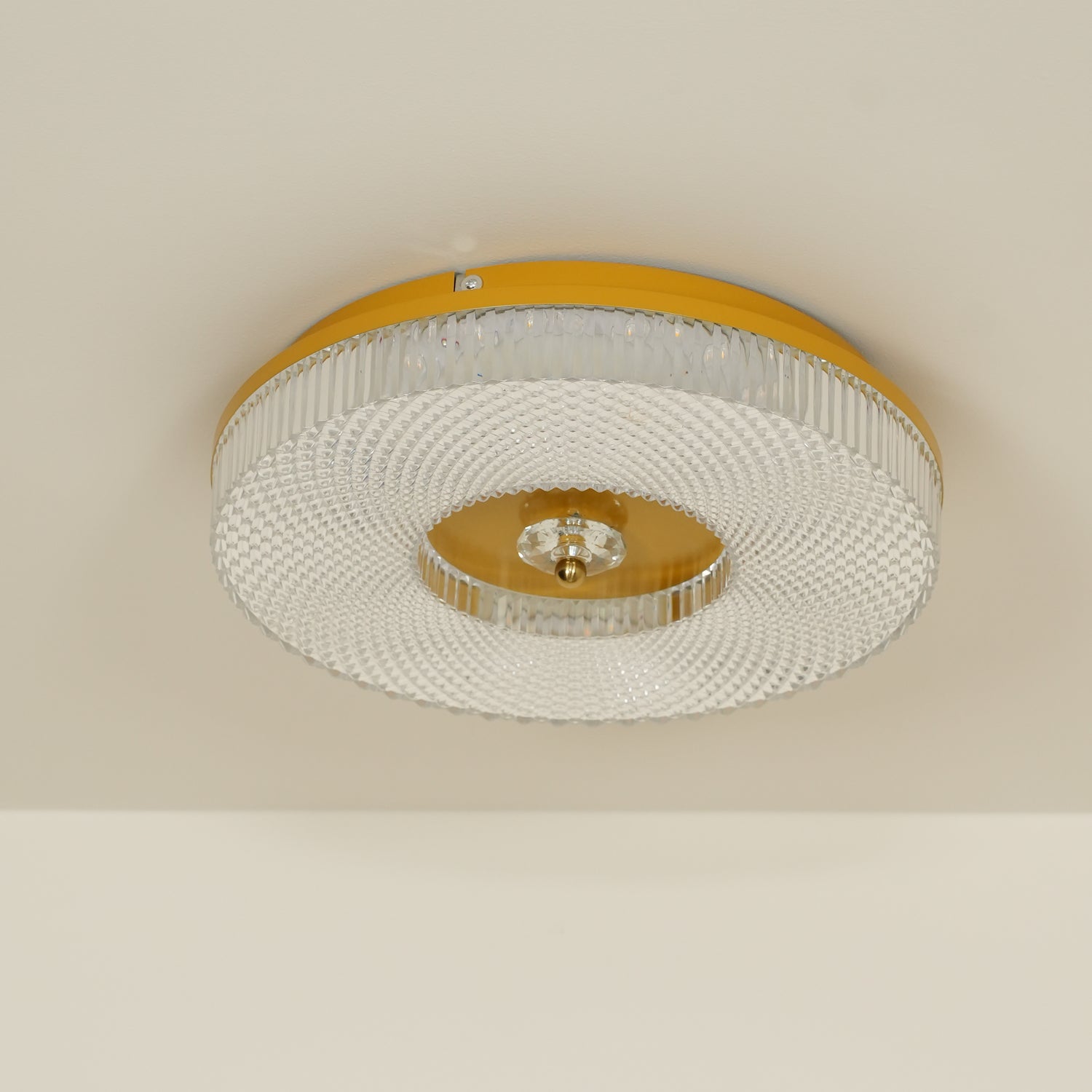 Ayla Round LED Flush Mount Ceiling Light Modern Low Profile Metal and Acrylic Fixture for Bedroom Hallway