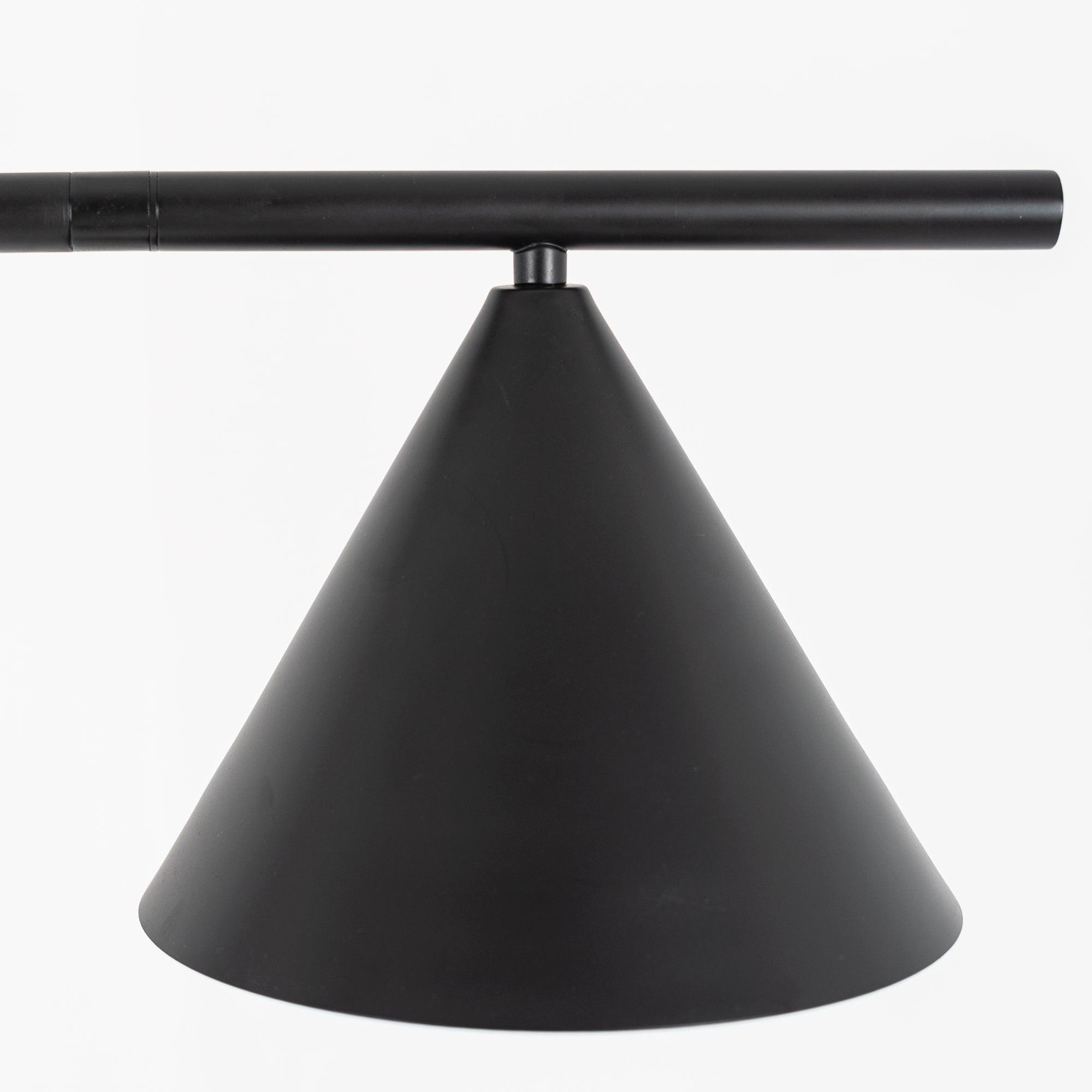Minimalist Torchiere Floor Lamp with Rotating Cone Shade and Solid Marble Base