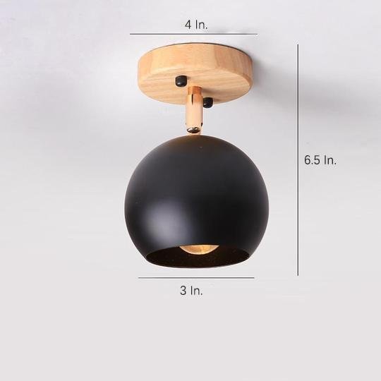 Modern Semicircular Metal LED Pendant Light Adjustable Rustic Hanging Ceiling Lamp for Entryway