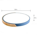 Modern Round LED Flush Mount Ceiling Light Nordic Minimalist 16 Inch Circular Lamp for Bedroom Living Room