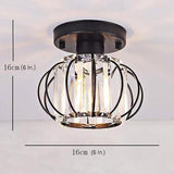 Modern Crystal Oval LED Flush Mount Ceiling Light for Hallway and Bedroom