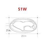 Modern Heart Circle Dimmable LED Flush Mount Ceiling Light with Remote Control