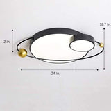 Modern Geometric LED Flush Mount Ceiling Light Dimmable Circle Globe Fixture