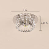 Modern Crystal Geometric LED Flush Mount Ceiling Light for Kitchen and Entryway