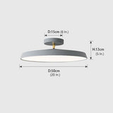 Modern Adjustable Circular LED Nordic Ceiling Light Flush Mount Fixture for Bedroom and Dining Room