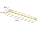 Modern Rectangular LED Flush Mount Ceiling Light for Kitchen Hallway and Home Office Lighting