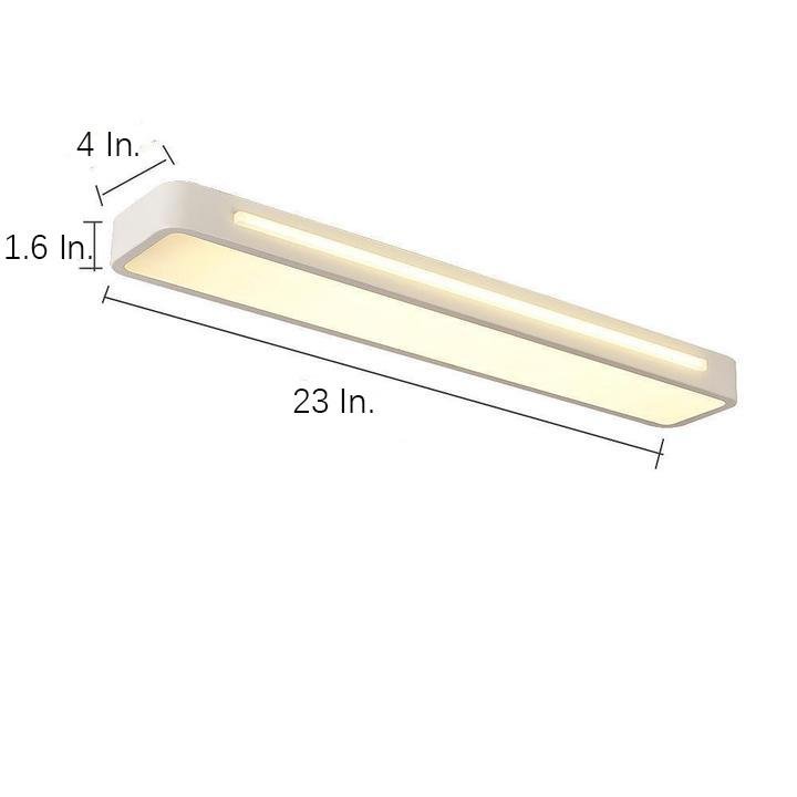 Modern Rectangular LED Flush Mount Ceiling Light for Kitchen Hallway and Home Office Lighting