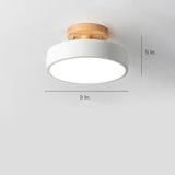 Modern Geometric Round LED Flush Mount Ceiling Light with 3 Step Dimming for Kids Room and Bedroom