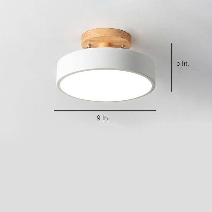 Modern Geometric Round LED Flush Mount Ceiling Light with 3 Step Dimming for Kids Room and Bedroom