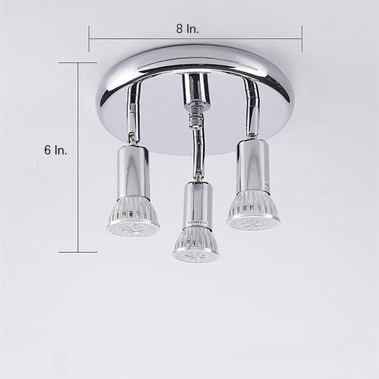 Modern Industrial 3 Light Metal Flush Mount Ceiling Fixture Black LED Geometric Lighting for Bedrooms