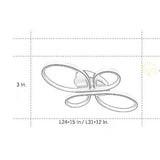 Modern Geometric Multi Curve LED Flush Mount Ceiling Light for Living Room Bedroom Metal Fixture