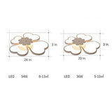 Modern Heart Shaped Flower LED Flush Mount Ceiling Light for Bedroom and Living Room