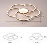 Modern Geometric LED Flush Mount Ceiling Light Low Profile Cluster Lighting Fixture