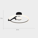 Modern Ring LED Flush Mount Ceiling Light Fixture for Bedroom Living Room Dimmable Round Metal Lamp