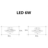 Geometric Wave Round 6W LED Flush Mount Ceiling Light Modern Small Fixture for Kitchen and Hallway