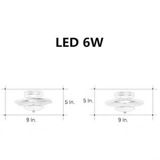 Geometric Wave Round 6W LED Flush Mount Ceiling Light Modern Small Fixture for Kitchen and Hallway
