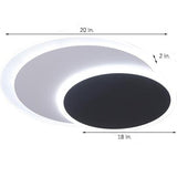 Modern Nordic Two Circle LED Flush Mount Ceiling Light for Living Room and Kids Bedroom