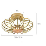 Modern Geometric Metal Globe Flush Mount Ceiling Light for Bedrooms and Living Areas