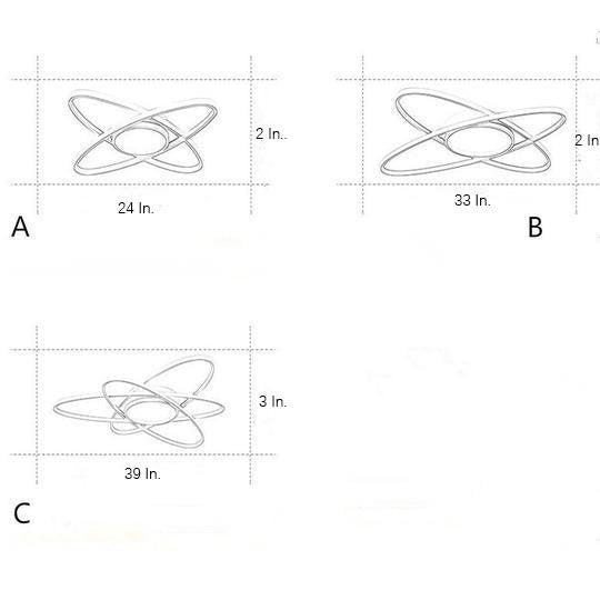 Artistic Geometric Oval Dimmable LED Flush Mount Ceiling Lamp for Modern Living Spaces