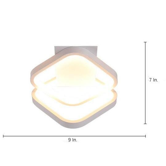 Minimalist Geometric LED Flush Mount Ceiling Light for Modern Hallways and Bedrooms