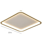 Geometric Square Circular Dimmable LED Flush Mount Nordic Ceiling Light Fixture