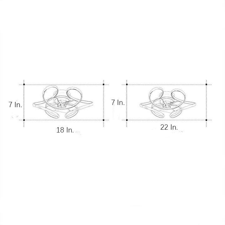 Modern Low Profile 3 Blade Cluster Ceiling Fan with Dimmable LED Lighting for Bedroom and Living Room