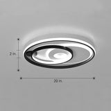 Geometric Three Ring LED Flush Mount Ceiling Light Modern Minimalist Lighting