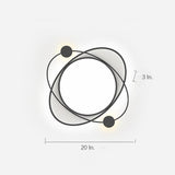 Modern Nordic Round LED Flush Mount Ceiling Light with Remote Control Dimmable Lighting