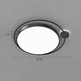 Modern Circular LED Flush Mount Ceiling Light Dimmable Nordic Geometric Fixture for Living Room