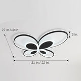 Modern Butterfly Shaped Dimmable LED Flush Mount Ceiling Light for Kids Bedroom and Nursery