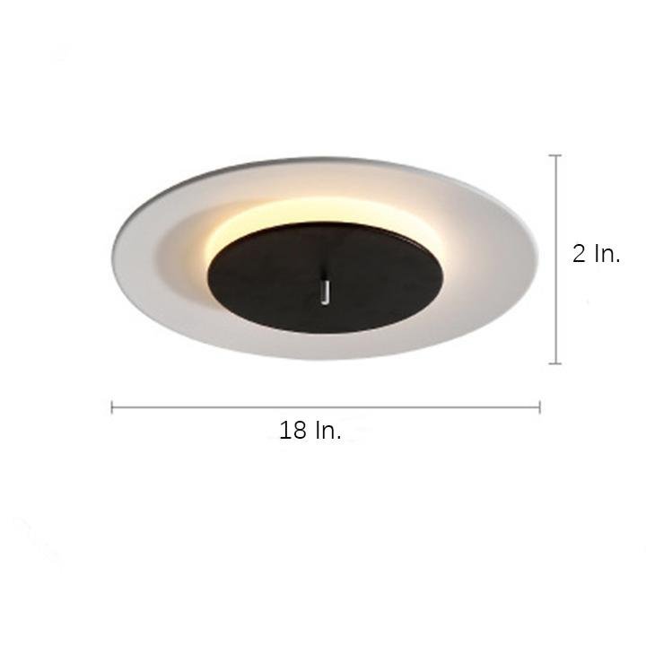 Modern Geometric Double Circle LED Flush Mount Ceiling Light for Bedroom and Hallway