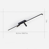 Modern Black Linear Semi Flush Mount LED Ceiling Light with Two Adjustable Spotlights